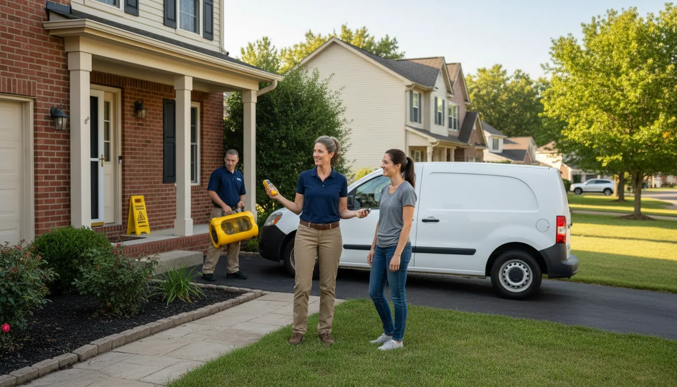 Residential water damage restoration in Aultman, PA